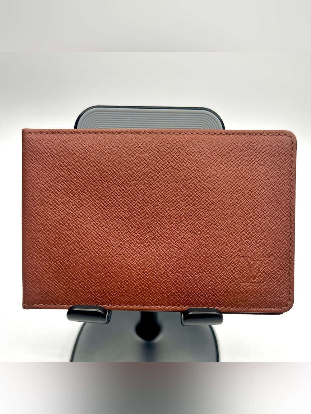 Louis Vuitton Brown Taiga Leather ID Card Holder Wallet